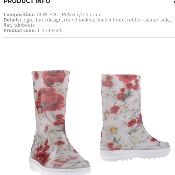 Dolce & Gabbana Girl’s Rainboots 100% Authentic in Box. New. Never used. - Picture 2 of 8